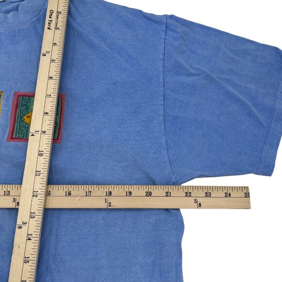 iCANTOO Sport Vintage T Shirt Women's Large Short Sleeve Cat Fish Heart Graphic - Picture 7 of 7